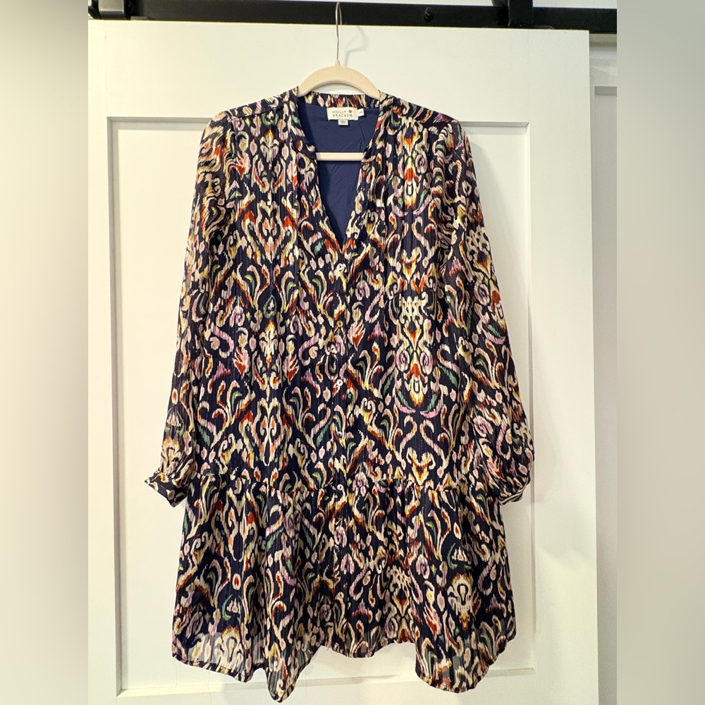 Molly Bracken Colorful Patterned Blouse